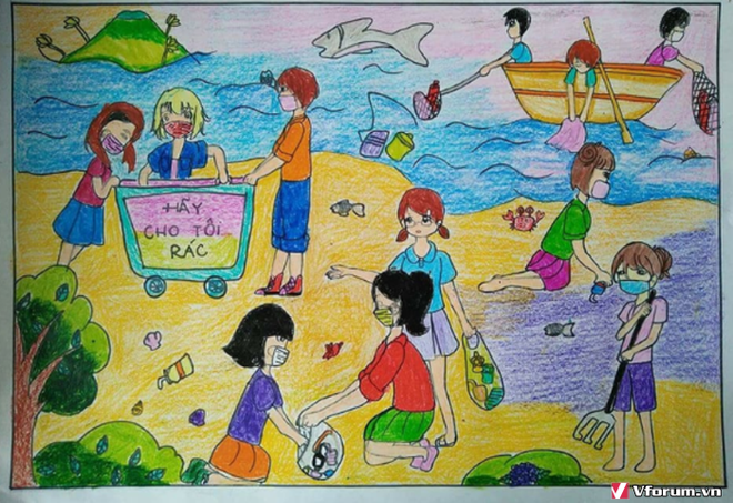 Concours de conception d’affiches de propagande sur la protection de l'environnement ảnh 1 Concours de conception d’affiches de propagande sur la protection de l'environnement ảnh 1