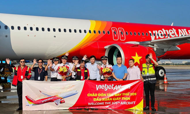 Vietjet accueille son 105ème avion ảnh 1