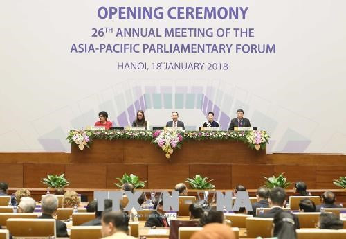 Ouverture de la 26e conférence annuelle du Forum parlementaire Asie-Pacifique ảnh 1 Ouverture de la 26e conférence annuelle du Forum parlementaire Asie-Pacifique ảnh 1