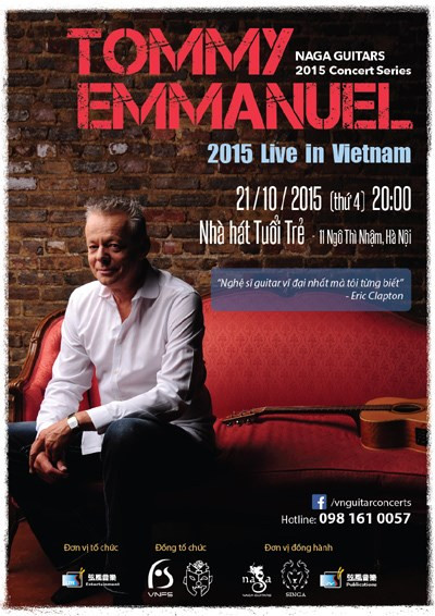 Le guitariste légendaire Tommy Emmanuel se produira au Vietnam ảnh 1 Le guitariste légendaire Tommy Emmanuel se produira au Vietnam ảnh 1