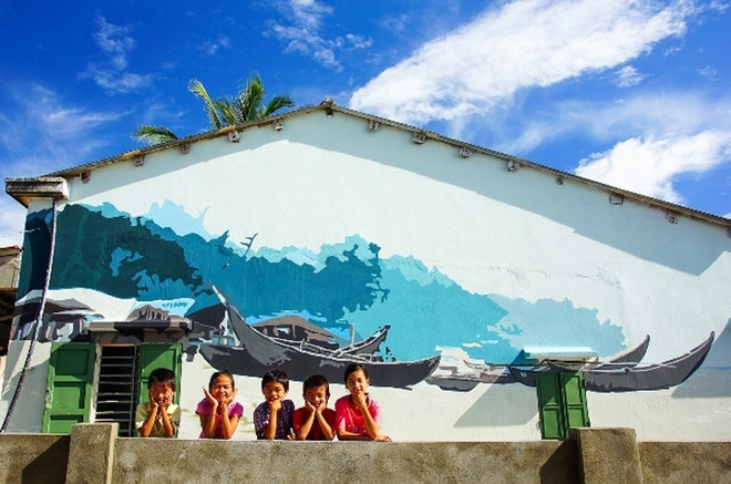 Trung Thanh, le hameau aux fresques murales ảnh 2 Trung Thanh, le hameau aux fresques murales ảnh 2