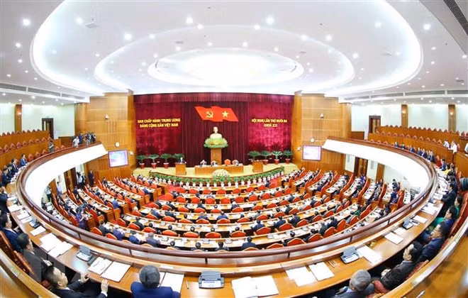La première journée de travail du 13e Plénum du CC du PCV ảnh 1