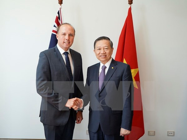 Le ministre de la Sécurité publique en visite de travail en Australie ảnh 1 Le ministre de la Sécurité publique en visite de travail en Australie ảnh 1