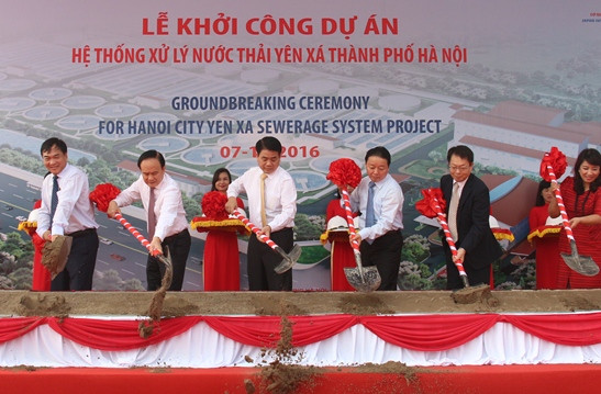 Hanoï : mise en chantier du plus grand système de traitement des eaux usées du Vietnam ảnh 1
