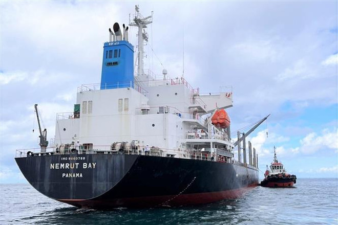 Sauvetage d'un navire panaméen dans les eaux de Binh Thuân ảnh 1 Sauvetage d'un navire panaméen dans les eaux de Binh Thuân ảnh 1