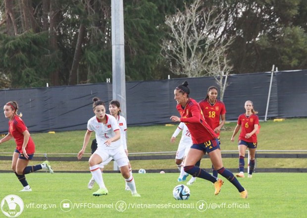 Football féminin : le Vietnam s'incline 0-9 face à l'Espagne lors d’un match amical ảnh 2