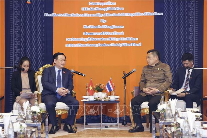 Le président de l'Assemblée nationale reçoit le gouverneur de la province d'Udon Thani ảnh 1 Le président de l'Assemblée nationale reçoit le gouverneur de la province d'Udon Thani ảnh 1