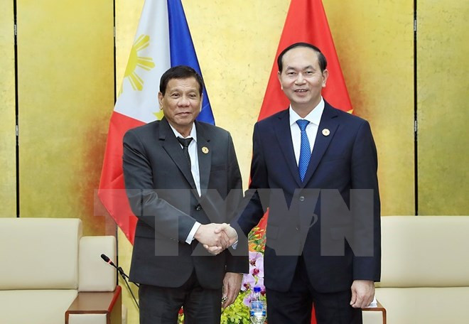 Tran Dai Quang rencontre des dirigeants des Philippines, du Myanmar et de Malaisie ảnh 1 Tran Dai Quang rencontre des dirigeants des Philippines, du Myanmar et de Malaisie ảnh 1