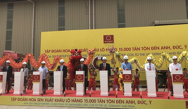 Le groupe Hoa Sen exporte 15.000 tonnes de tôles vers l’Europe ảnh 1 Le groupe Hoa Sen exporte 15.000 tonnes de tôles vers l’Europe ảnh 1