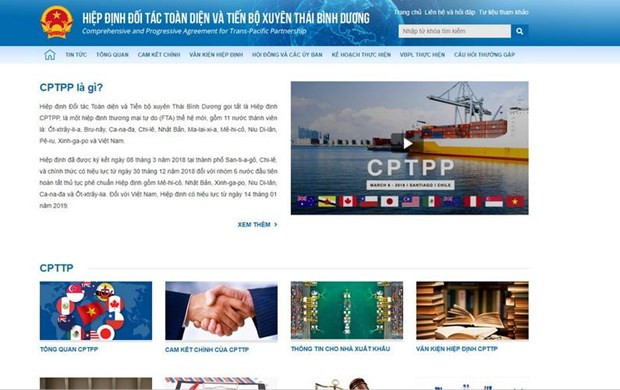 Un site d’internet sur le CPTPP, outil utile pour les entreprises et les habitants ảnh 1 Un site d’internet sur le CPTPP, outil utile pour les entreprises et les habitants ảnh 1