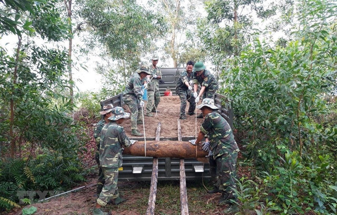 Déminage de 25 obus datant de la guerre à Quang Tri ảnh 1 Déminage de 25 obus datant de la guerre à Quang Tri ảnh 1
