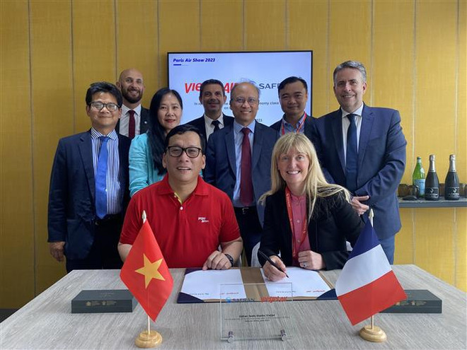 Paris Air Show 2023: la nouvelle flotte de Vietjet dotée de sièges modernes ảnh 1 Paris Air Show 2023: la nouvelle flotte de Vietjet dotée de sièges modernes ảnh 1