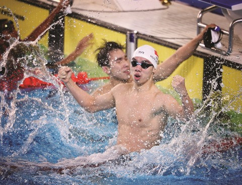 Nguyên Huy Hoàng, prodige de la natation vietnamienne évoluant à l’étranger. Photo : CTV/CVN Nguyên Huy Hoàng, prodige de la natation vietnamienne évoluant à l’étranger. Photo : CTV/CVN