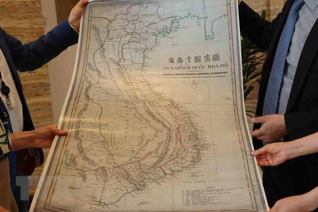 Le Vietnam offre la Carte géographique du grand An Nam à la Maison d'histoire européenne ảnh 2 Le Vietnam offre la Carte géographique du grand An Nam à la Maison d'histoire européenne ảnh 2