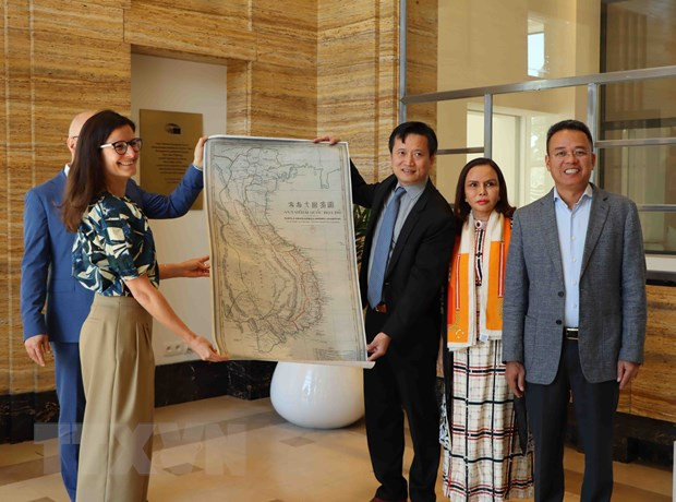 Le Vietnam offre la Carte géographique du grand An Nam à la Maison d'histoire européenne ảnh 1 Le Vietnam offre la Carte géographique du grand An Nam à la Maison d'histoire européenne ảnh 1