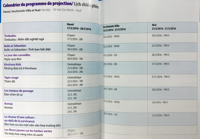 Un avant-goût du Festival du film francophone 2016 ảnh 2 Un avant-goût du Festival du film francophone 2016 ảnh 2