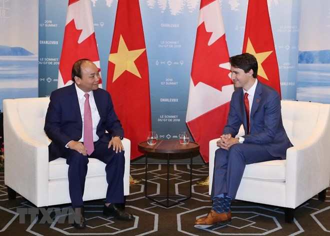 Justin Trudeau remercie Nguyen Xuan Phuc pour sa présence à la séance élargie du Sommet du G7 ảnh 1 Justin Trudeau remercie Nguyen Xuan Phuc pour sa présence à la séance élargie du Sommet du G7 ảnh 1