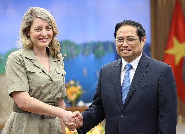 Le PM Pham Minh Chinh reçoit la ministre canadienne des AE Mélanie Joly ảnh 1 Le PM Pham Minh Chinh reçoit la ministre canadienne des AE Mélanie Joly ảnh 1