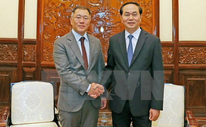 Le président Trân Dai Quang exhorte Hyundai Motor à investir davantage au Vietnam ảnh 1 Le président Trân Dai Quang exhorte Hyundai Motor à investir davantage au Vietnam ảnh 1