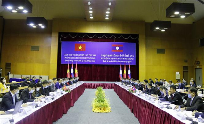 Réunion annuelle sur la frontière Vietnam - Laos à Vientiane ảnh 1