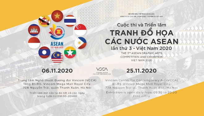 Bientôt la 3è exposition de peinture graphique des pays de l'ASEAN - Vietnam 2020 à Hanoï ảnh 1 Bientôt la 3è exposition de peinture graphique des pays de l'ASEAN - Vietnam 2020 à Hanoï ảnh 1