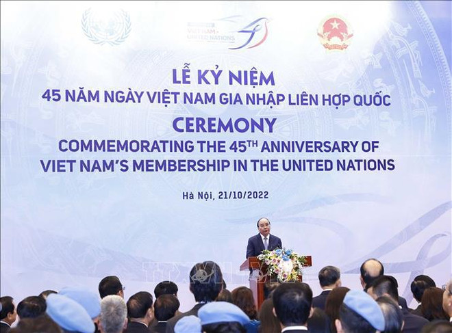 Cérémonie marquant le 45e anniversaire de l’adhésion du Vietnam à l’ONU ảnh 3 Cérémonie marquant le 45e anniversaire de l’adhésion du Vietnam à l’ONU ảnh 3
