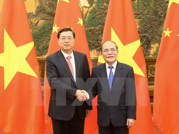 Entretien Nguyen Sinh Hung - Zhang Dejiang ảnh 1 Entretien Nguyen Sinh Hung - Zhang Dejiang ảnh 1