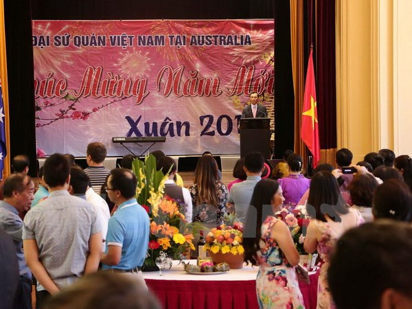 Les Vietnamiens à l'étranger accueillent le Nouvel An lunaire ảnh 1 Les Vietnamiens à l'étranger accueillent le Nouvel An lunaire ảnh 1