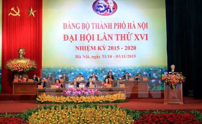 Ouverture du 16e Congrès de l'organisation du PCV pour Hanoi ảnh 1 Ouverture du 16e Congrès de l'organisation du PCV pour Hanoi ảnh 1