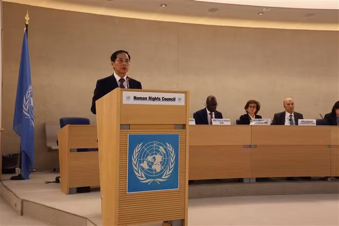 Le ministre des Affaires étrangères à la 55e session du Conseil des droits de l’homme des Nations Unies ảnh 1