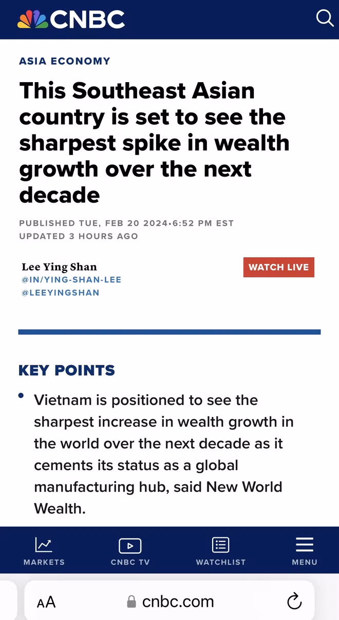 New World Wealth: le niveau de prospérité du Vietnam devrait augmenter de 125% au cours de la prochaine décennie ảnh 2