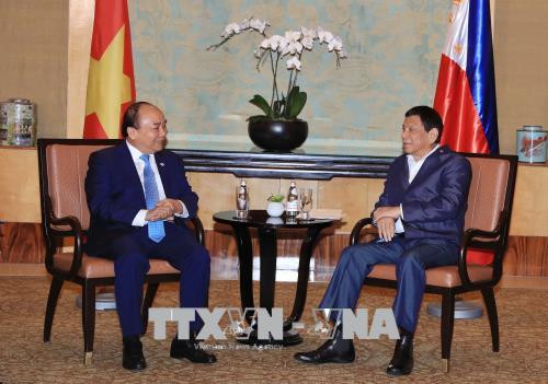 Le PM Nguyen Xuan Phuc rencontre le président philippin Rodrigo Duterte ảnh 1 Le PM Nguyen Xuan Phuc rencontre le président philippin Rodrigo Duterte ảnh 1