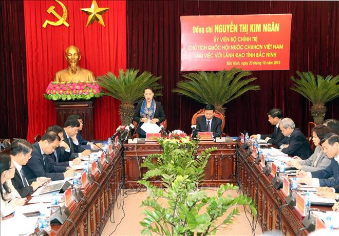 La présidente de l’Assemblée nationale travaille à Bac Ninh ảnh 1 La présidente de l’Assemblée nationale travaille à Bac Ninh ảnh 1