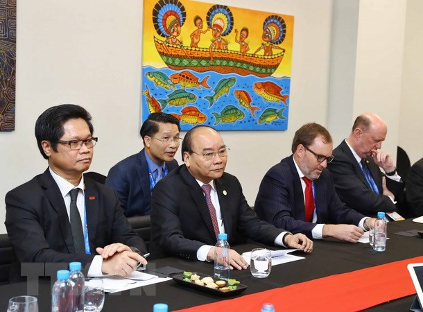 Le Premier ministre Nguyen Xuan Phuc rencontre son homologue vanuatais ảnh 1 Le Premier ministre Nguyen Xuan Phuc rencontre son homologue vanuatais ảnh 1