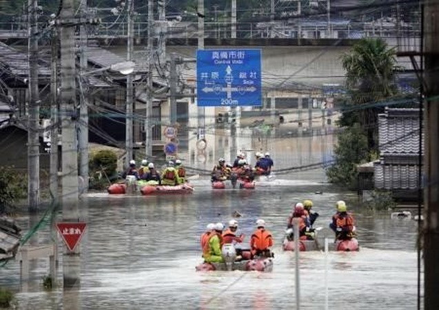 Inondations et glissement de terrain : message de sympathie au Japon ảnh 1 Inondations et glissement de terrain : message de sympathie au Japon ảnh 1