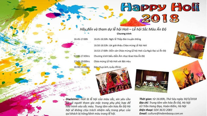  Rendez-vous à la fête des couleurs Holi 2018 à Hanoï ảnh 1