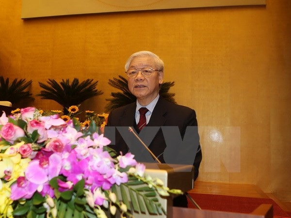 Des dirigeants étrangers se félicitent de la réélection du chef du PCV ảnh 1