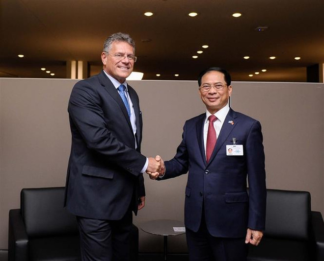 Le ministre des AE Bui Thanh Son rencontre de hauts responsables du Laos, des Îles Salomon, de l'Ouganda et de l'UE ảnh 3 Le ministre des AE Bui Thanh Son rencontre de hauts responsables du Laos, des Îles Salomon, de l'Ouganda et de l'UE ảnh 3