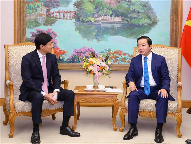 Le vice-Premier ministre Tran Hong Ha reçoit le PDG de la société japonaise MOECO ảnh 1 Le vice-Premier ministre Tran Hong Ha reçoit le PDG de la société japonaise MOECO ảnh 1