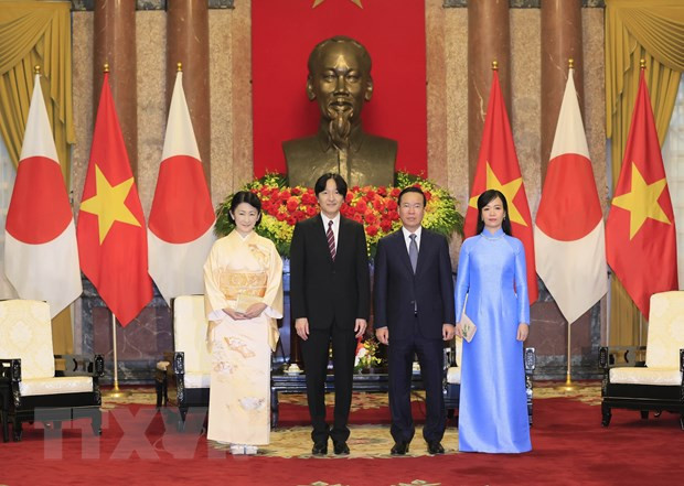 Fin des activités à Hanoï du prince héritier et de la princesse du Japon ảnh 1 Fin des activités à Hanoï du prince héritier et de la princesse du Japon ảnh 1