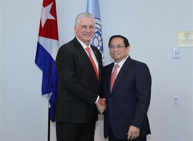 Le PM rencontre des dirigeants des pays en marge de la 78e session de l'Assemblée générale de l’ONU ảnh 3 Le PM rencontre des dirigeants des pays en marge de la 78e session de l'Assemblée générale de l’ONU ảnh 3