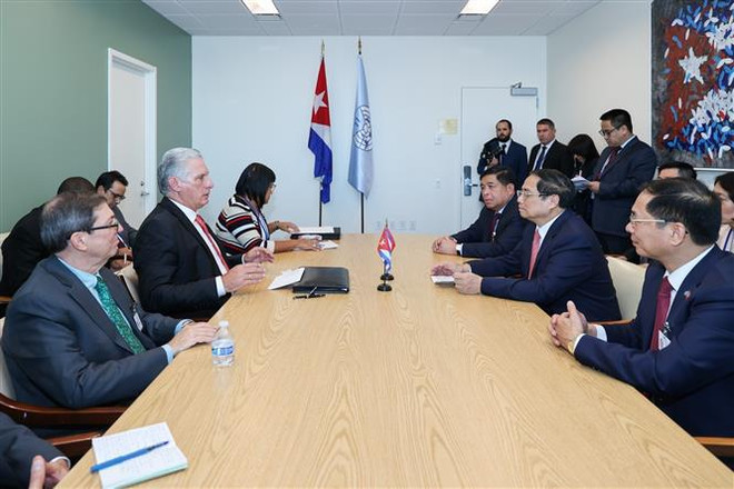 Le PM rencontre des dirigeants des pays en marge de la 78e session de l'Assemblée générale de l’ONU ảnh 4 Le PM rencontre des dirigeants des pays en marge de la 78e session de l'Assemblée générale de l’ONU ảnh 4