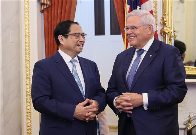 Le Premier ministre Pham Minh Chinh rencontre des responsables du Congrès américain ảnh 2 Le Premier ministre Pham Minh Chinh rencontre des responsables du Congrès américain ảnh 2