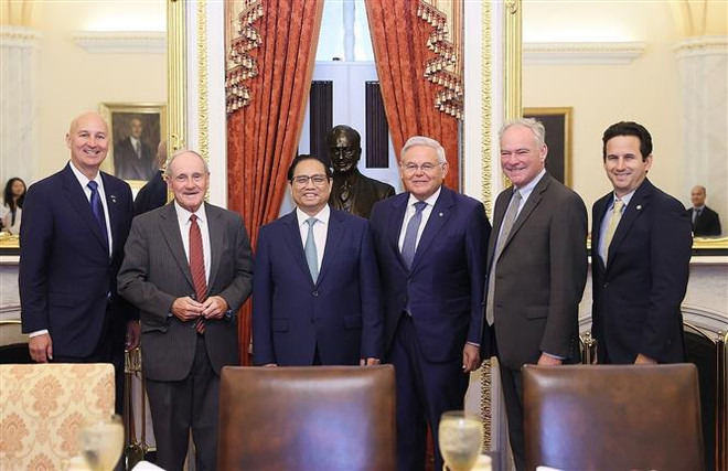 Le Premier ministre Pham Minh Chinh rencontre des responsables du Congrès américain ảnh 1 Le Premier ministre Pham Minh Chinh rencontre des responsables du Congrès américain ảnh 1