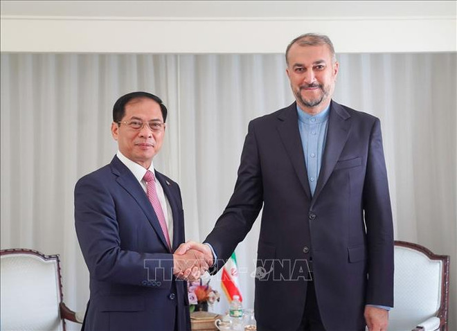 Le ministre des AE Bui Thanh Son rencontre ses homologues mexicain et iranien ảnh 1 Le ministre des AE Bui Thanh Son rencontre ses homologues mexicain et iranien ảnh 1