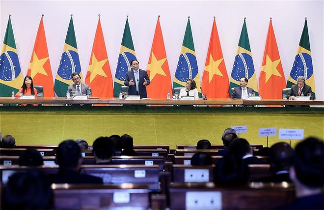 Le PM Pham Minh Chinh présente les orientations pour les liens Vietnam-Brésil ảnh 2 Le PM Pham Minh Chinh présente les orientations pour les liens Vietnam-Brésil ảnh 2