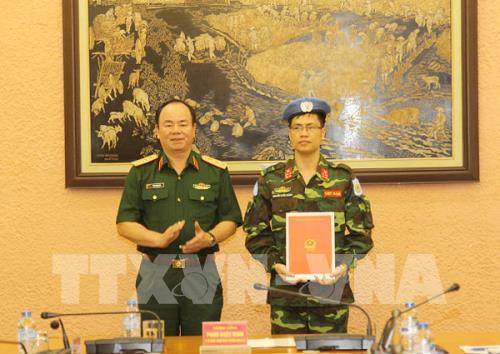 Un soldat vietnamien supplémentaire aux opérations de maintien de la paix de l'ONU ảnh 1 Un soldat vietnamien supplémentaire aux opérations de maintien de la paix de l'ONU ảnh 1