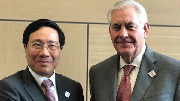 Le chef de la diplomatie vietnamienne en visite officielle aux Etats-Unis ảnh 1 Le chef de la diplomatie vietnamienne en visite officielle aux Etats-Unis ảnh 1