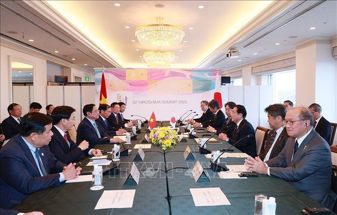 Le PM Pham Minh Chinh s’entretient avec son homologue japonais Kishida Fumio ảnh 2 Le PM Pham Minh Chinh s’entretient avec son homologue japonais Kishida Fumio ảnh 2