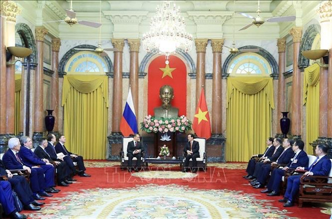 Le président Vo Van Thuong salue la visite du président du Parti Russie unie ảnh 2 Le président Vo Van Thuong salue la visite du président du Parti Russie unie ảnh 2